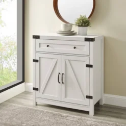 Clarabelle Rustic Farmhouse Barn Door Accent Cabinet - Saracina Home -HOMCOM Shop GUEST 6c103768 a54e 40a3 9506 75e3ec77e2f5