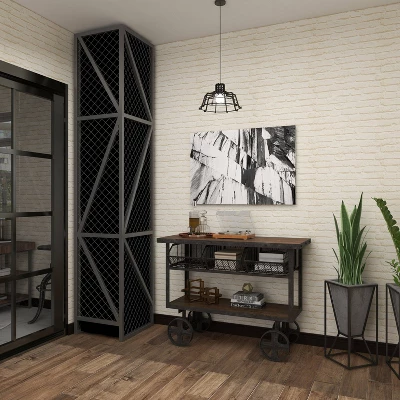 Industrial Metal Console Table Dark Black - Olivia & May 19 Industrial Metal Console Table Dark Black - Olivia & May - Image 17