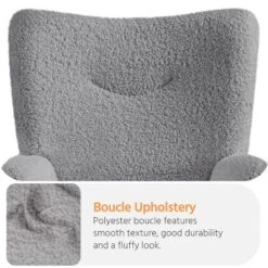 Yaheetech Modern Boucle Fabric Accent Chair For Living Room Bedroom -HOMCOM Shop GUEST 6cbc1098 18d1 4de3 9b29 bbbd9dbc8910