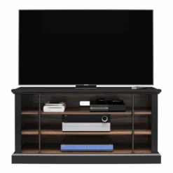 Hoffman Rustic TV Stand For TVs Up To 50" Black And Walnut - Room & Joy -HOMCOM Shop GUEST 6cf88cbb 1aca 4df7 bc2b cdb62f503b8f