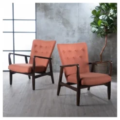Set Of 2 Becker Upholstered Armchairs - Christopher Knight Home -HOMCOM Shop GUEST 6d3a0bd6 7322 417b 9f6a f9fcf63e6cbc