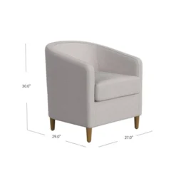 Modern Barrel Accent Chair Neutral Textured Solid - HomePop -HOMCOM Shop GUEST 6d61f353 22db 4af0 806e 99f04fa99158