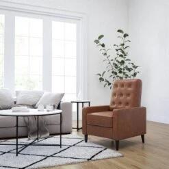 Tufted Upholstered Ergonomic Living Room Recliner - Merrick Lane