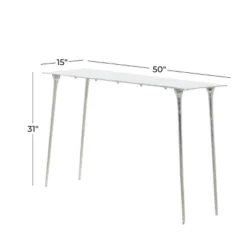 Glam Aluminum Console Table Silver - Olivia & May 15 Glam Aluminum Console Table Silver - Olivia & May -HOMCOM Shop GUEST 6e38d6d2 f38c 45ac 8de7 1d5d2ba09b20