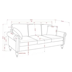 Evok Contemporary Chenille Upholstered Sofa - MiBasics -HOMCOM Shop GUEST 6e928a84 da55 403e 85b5 15b930c2c731