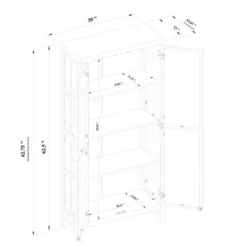 Bountiful Wood And Glass Tall Cabinet - Threshold™ Designed With Studio McGee 13 Bountiful Wood And Glass Tall Cabinet - Threshold™ Designed With Studio McGee -HOMCOM Shop GUEST 6ee1338d 097f 4cfb b2df da976038b2e6