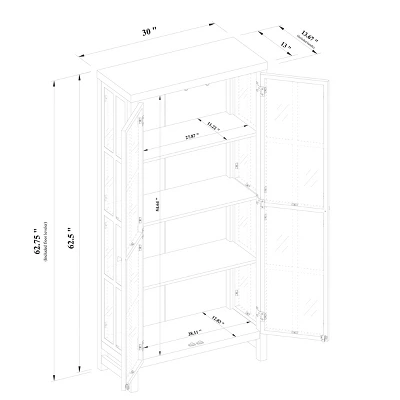 Bountiful Wood And Glass Tall Cabinet - Threshold™ Designed With Studio McGee 8 Bountiful Wood And Glass Tall Cabinet - Threshold™ Designed With Studio McGee - Image 6