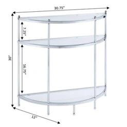 Royal Crest Entryway Table Chrome/Glass - Breighton Home -HOMCOM Shop GUEST 6efb8b40 0657 4cba bd2c 3f7f9d12635a
