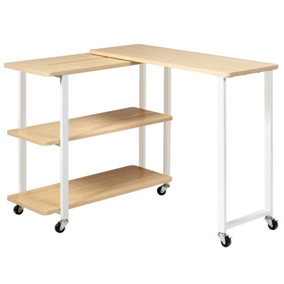 Tangkula Sofa Side Table W/Storage Shelves Mobile End Table Rolling Couch Table Desk For Living Room Bedroom 13 Tangkula Sofa Side Table W/Storage Shelves Mobile End Table Rolling Couch Table Desk For Living Room Bedroom - Image 11