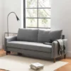 Mae Mid-Century Modern Curved Arm Sofa With Solid Wood Legs Light Gray - Mellow -HOMCOM Shop GUEST 706cfd9a deae 4655 b8ac a231f0e8b871