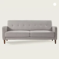 Adair Mid-Century Modern Sofa Couch With Armrest Pockets Tufted Linen Fabric - Mellow 19 Adair Mid-Century Modern Sofa Couch With Armrest Pockets Tufted Linen Fabric - Mellow -HOMCOM Shop GUEST 709976db 11ab 452a 86f8 84afb740348a