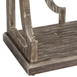 Crestview Collection Farmhouse Rustic Chestnut Wood Console Table 64" X 15" With Bookshelf Brown Antique White Wash 3-Tier For Living Room Entryway -HOMCOM Shop GUEST 7190e6ae a6f1 44c7 9251 f693215f44ef