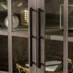 Avalene Modern Farmhouse 4 Door Glass Window Pane TV Stand For TVs Up To 65" - Saracina Home -HOMCOM Shop GUEST 71a72b5b cad6 4b7c 9000 29ddb499d020