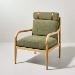 Boucle Upholstered Wood Accent Arm Chair - Hearth & Hand™ With Magnolia -HOMCOM Shop GUEST 71d31ec3 3c1c 4bcc 88c6 f44cc3ea9b77