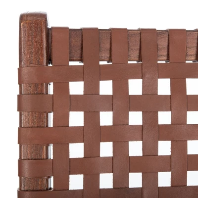 Luna Leather Woven Accent Chair - Safavieh 9 Luna Leather Woven Accent Chair - Safavieh - Image 7