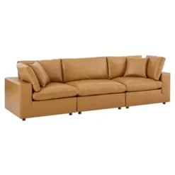 Commix Down Filled Overstuffed Vegan Leather 3-Seater Sofa - Modway -HOMCOM Shop GUEST 72ca0649 7651 48d7 92e7 369aa54fbdbb