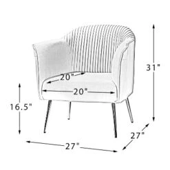 Velvet Barrel Chair With Goden Base Contemporary And Classic Velvet Accent Chair For Living Room | Karat Home -HOMCOM Shop GUEST 72fc1206 e242 4fd6 a7df 01fdd9530717