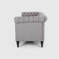 Barneyville Traditional Chesterfield Sofa Gray - Christopher Knight Home -HOMCOM Shop GUEST 73b09204 7538 40d4 8055 26c32d8bd50d