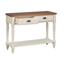 Liza Sofa Table White/Walnut - Buylateral -HOMCOM Shop GUEST 7454f0f2 7026 4dc4 baf2 2acb197bc89d