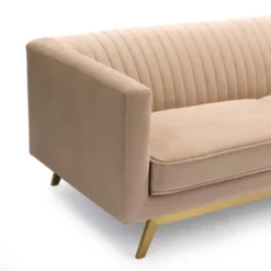 Modern Velvet Sofa Beige - Armen Living -HOMCOM Shop GUEST 74d8041d 29c8 4c7d 95b3 c898e278c04c