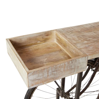 Rustic Metal Console Table Black - Olivia & May 4 Rustic Metal Console Table Black - Olivia & May - Image 2