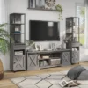 3pc Clander TV Stand And Bookcase Tower Set Vintage Gray Oak - HOMES: Inside + Out -HOMCOM Shop GUEST 76cd3612 fb5a 4614 9a4c 00dc69b0cf98