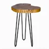 Alaterre Furniture Hairpin Live Edge Round End Table Metal And Wood Natural Brown -HOMCOM Shop GUEST 771f05a8 9084 48fb b034 5b7e780c6e57