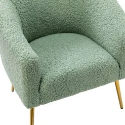 Vicenza Wooden Upholstered Accent Chair Contemporary Living Room Chair Polyester Barrel Chair With Metal Legs For Bedroom | Karat Home -HOMCOM Shop GUEST 788607f8 c639 4ab6 b064 ae488540586f