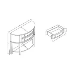 Julie Curved 2 Drawer Side Table Brown - HOMES: Inside + Out -HOMCOM Shop GUEST 78f9bdf6 cf67 48f9 83c0 4c27f9aa4339