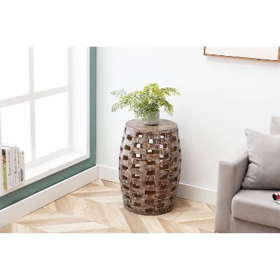 26" Hampton Side Table Weathered Walnut - Boraam 11 26" Hampton Side Table Weathered Walnut - Boraam - Image 9