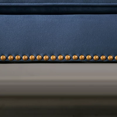 Fawne Camelback Sofa Blue - Furniture Of America 10 Fawne Camelback Sofa Blue - Furniture Of America - Image 8