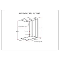 18" Morton Tray Top C Side Table Black - WyndenHall -HOMCOM Shop GUEST 7ab69c62 f904 46dd bb32 522cd8379010