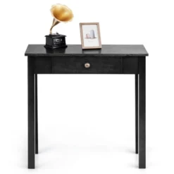 Costway Console Table With Drawer Entryway Hallway Accent Wooden Table Black -HOMCOM Shop GUEST 7ae20820 d168 4f8d 9ae0 c9a987918d33