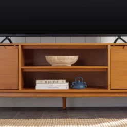 Solid Wood Mid-Century Modern TV Stand For TVs Up To 80" - Saracina Home -HOMCOM Shop GUEST 7b8f78dc b7ab 4f0a bbb2 79db23e31b3a