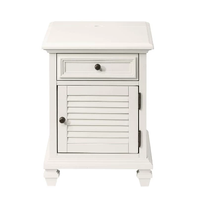 Charlestown Storage End Table With USB White - Steve Silver Co. 4 Charlestown Storage End Table With USB White - Steve Silver Co. - Image 2