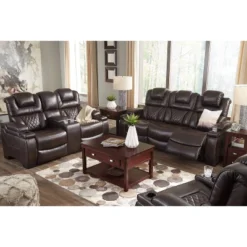 Warnerton Power Recliner Sofa With Adjustable Headrest Chocolate - Signature Design By Ashley -HOMCOM Shop GUEST 7cb92073 3501 4f16 af79 6787447837e0