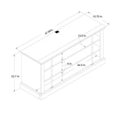 Hoffman Rustic TV Stand For TVs Up To 50" Black And Walnut - Room & Joy -HOMCOM Shop GUEST 7cc14889 e01b 429d 8dd5 d95d1955f4c7
