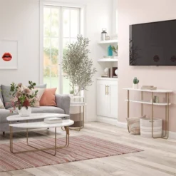 Athena Console Table White Marble - Novogratz -HOMCOM Shop GUEST 7e0a581a 57b9 4774 acd9 08aaf69a3901