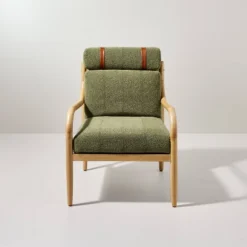 Boucle Upholstered Wood Accent Arm Chair - Hearth & Hand™ With Magnolia -HOMCOM Shop GUEST 7ffe9c51 b4af 4832 99b3 91492437742c