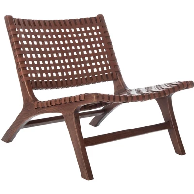 Luna Leather Woven Accent Chair - Safavieh 11 Luna Leather Woven Accent Chair - Safavieh - Image 9