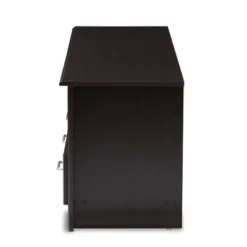 Ryleigh Modern And Contemporary Finished TV Stand For TVs Up To 60" Dark Brown - Baxton Studio -HOMCOM Shop GUEST 816b74c4 5548 4ad6 b365 da78954d5390