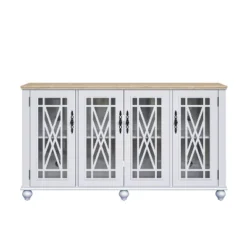 63" Vintage Storage Sideboard Buffet Accent Cabinet - Festivo -HOMCOM Shop GUEST 831bf82a 08b6 4a3a 82b5 0040deeb7f10