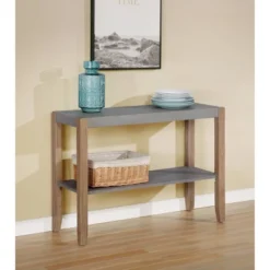 40" Davenport Faux Concrete And Wood Console Table Light Amber - Alaterre Furniture 7 40" Davenport Faux Concrete And Wood Console Table Light Amber - Alaterre Furniture -HOMCOM Shop GUEST 838d1094 1de1 4f81 be00 d725b28d466a