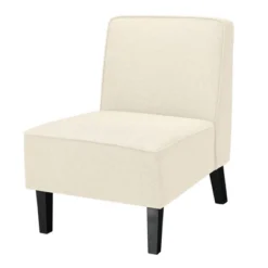 Costway Modern Armless Accent Chair Fabric Single Sofa WithRubber Wood Legs Beige/Gray 20 Costway Modern Armless Accent Chair Fabric Single Sofa WithRubber Wood Legs Beige/Gray -HOMCOM Shop GUEST 8536cad9 a838 49eb aa9a 3ba01fca6836