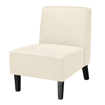 Costway Modern Armless Accent Chair Fabric Single Sofa WithRubber Wood Legs Beige/Gray 11 Costway Modern Armless Accent Chair Fabric Single Sofa WithRubber Wood Legs Beige/Gray - Image 9