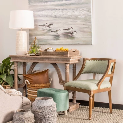 Wood Trestle Console Table With Arch Design Brown - StyleCraft 6 Wood Trestle Console Table With Arch Design Brown - StyleCraft - Image 4