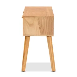 Falan Wood With Rattan 2 Drawer Console Table Oak Brown - Baxton Studio -HOMCOM Shop GUEST 85c57136 0ee1 4870 be10 5a6ffd35bd03