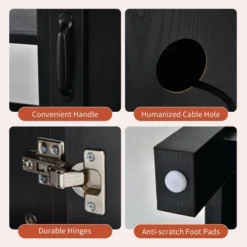 Costway 59'' Fireplace TV Stand W/ 25'' 1350W Electric Fireplace Heater Remote Control -HOMCOM Shop GUEST 85cb7912 0e80 462a 85b8 1a9fa64848ea