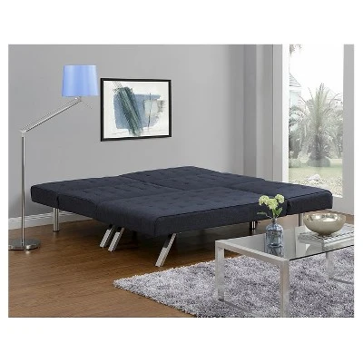 Eve Velvet Upholstered Convertible Futon - Room & Joy 11 Eve Velvet Upholstered Convertible Futon - Room & Joy - Image 9