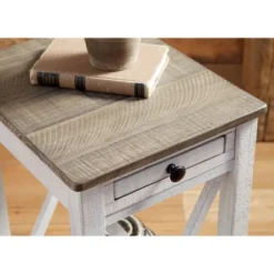 Adalane Side Table White/Gray - Signature Design By Ashley -HOMCOM Shop GUEST 878cdc56 073d 4bfd 92ea c6832cf16d8e